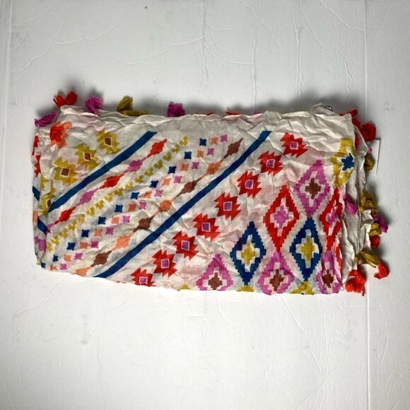 Vera Bradley Hacienda Cross Stitch Tassel Scarf - Picture 5 of 5